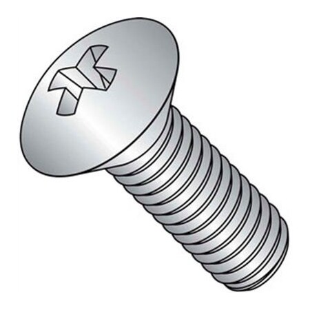 M5 x 0.8 x 10mm - Phillips Oval Head Machine Screw - 304 Stainless Steel - DIN 966 - Pkg of 100